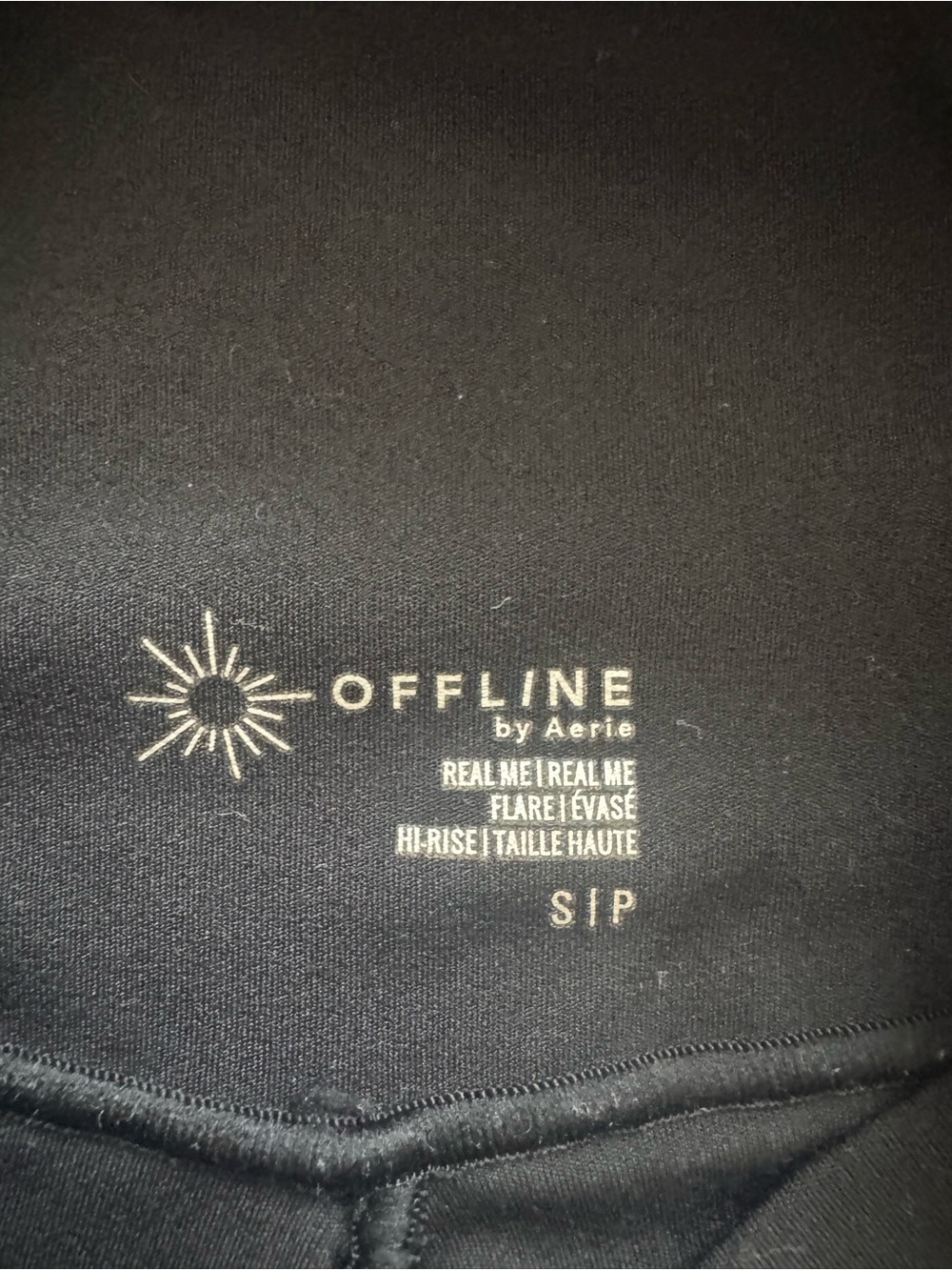 aerie Black Flared Yoga Pants - Picture 2 of 2